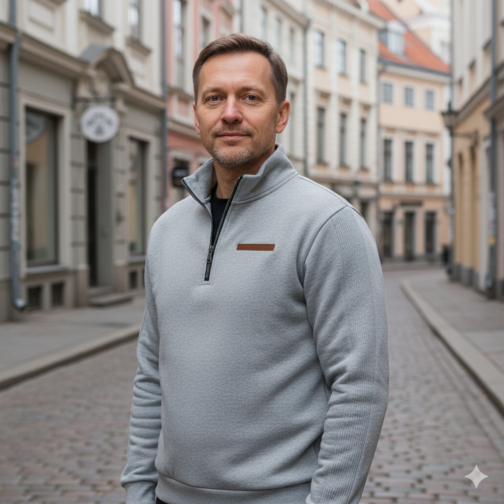 Roberts pusrāvējs džemperis