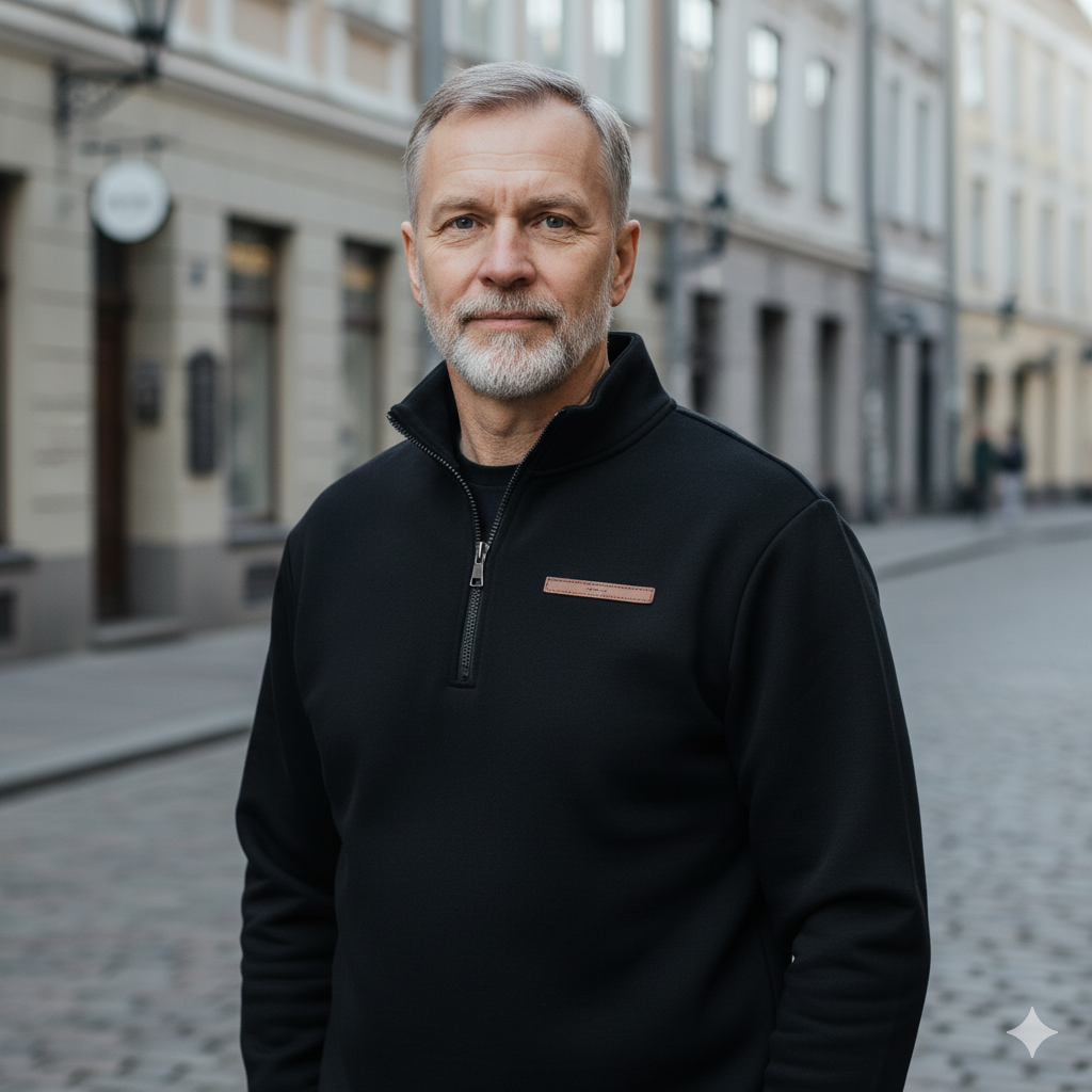 Roberts pusrāvējs džemperis